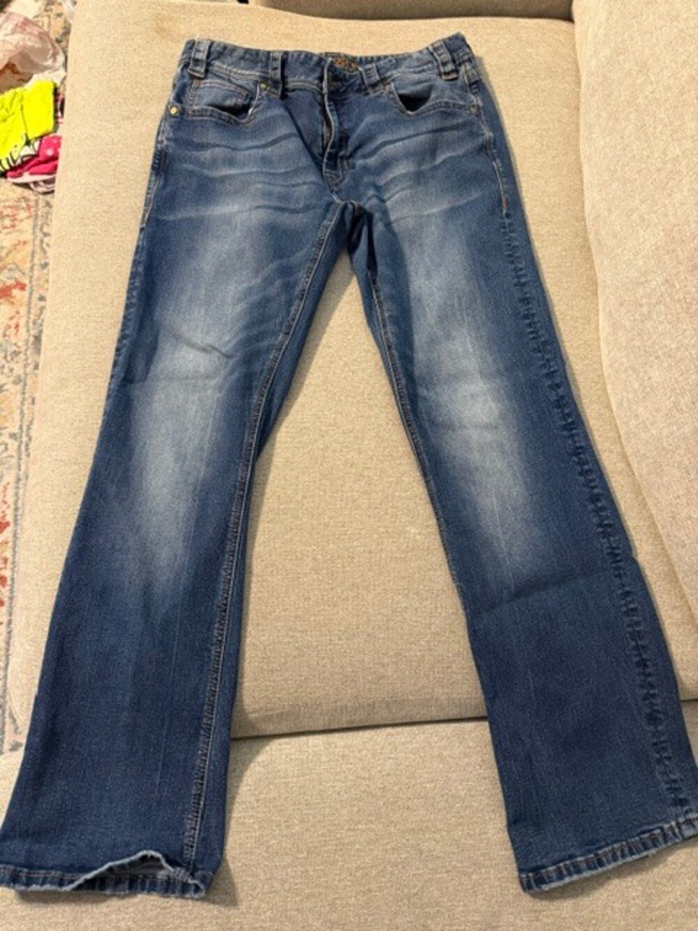 Rock & Roll Cowgirl Denim Jeans Blue 73% Cotton 26% Polyester 1% Spandex